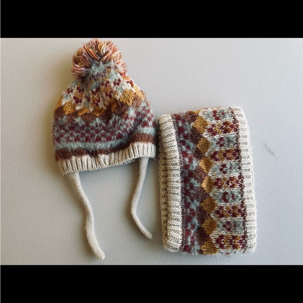 Zara Kids Hat & Scarf set 1-3 yr old